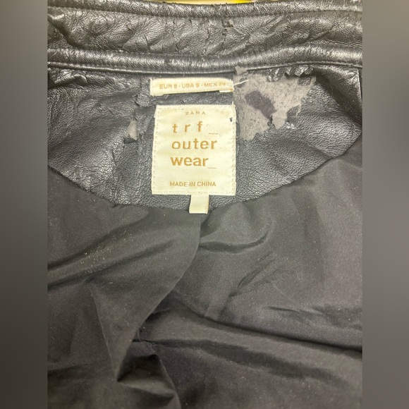 ZARA Faux Leather Moto Jacket, Biker Jacket - Picture 8 of 8